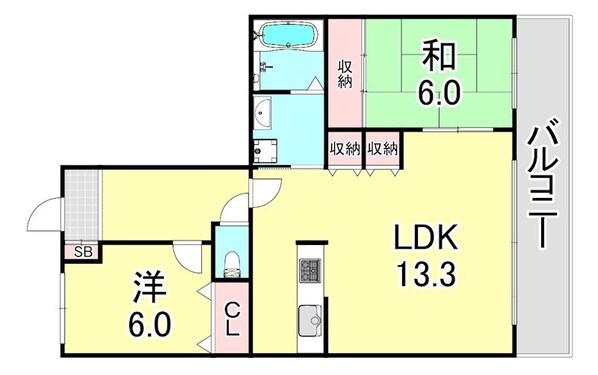 コージースクエア須磨白川台の物件間取画像